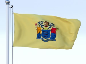 animated new jersey flag 3D मॉडल