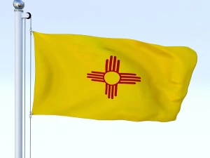 animierte New-Mexiko-Flagge 3D Modell