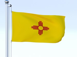 animated new mexico flag 3D Model