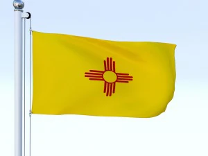 animated new mexico flag 3D Model