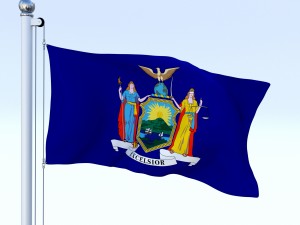 animated new york flag 3D Model