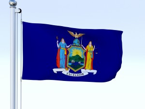 animated new york flag 3Dモデル