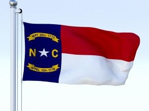 animated north carolina flag 3D Model