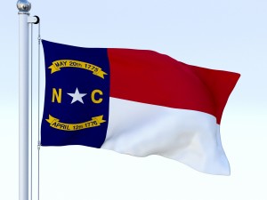 animated north carolina flag 3D-Modell