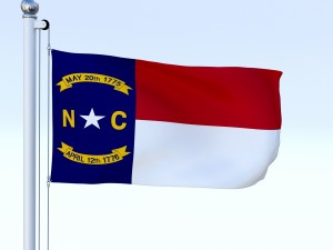 animated north carolina flag 3D-Modell