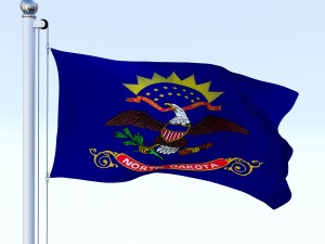 animated north dakota flag Modèle 3D
