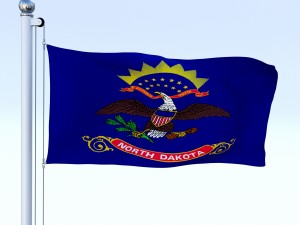 animated north dakota flag Modèle 3D