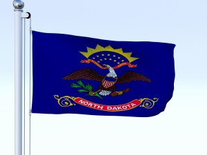 animated north dakota flag Modèle 3D