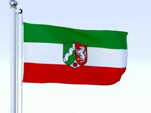 animated north rhine-westphalia german state flag Modèle 3D