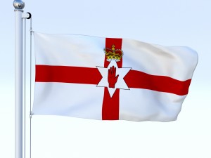 animated northern ireland flag 3D Model