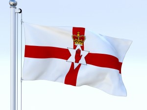 animated northern ireland flag 3D Model