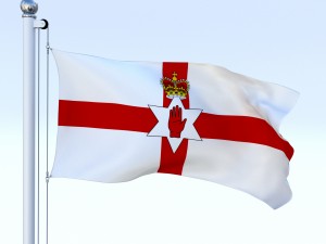 animated northern ireland flag 3D Model