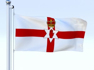 animated northern ireland flag 3D Model
