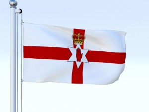 animated northern ireland flag 3D Model