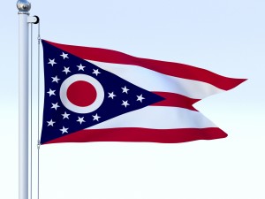 animated ohio flag 3D Model