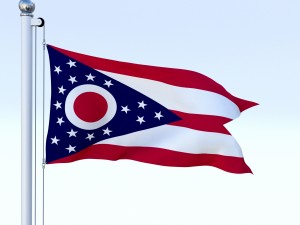 animated ohio flag Model 3D