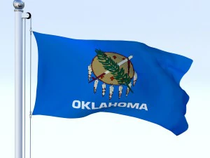 animated oklahoma flag 3D Model