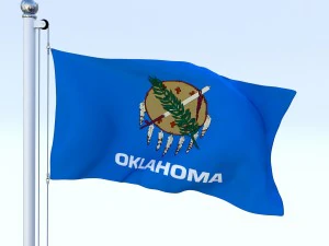 animated oklahoma flag 3D Model