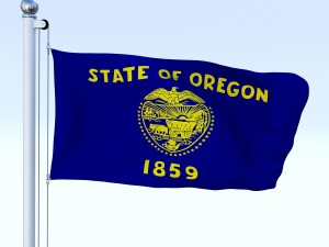 animated oregon flag 3D Model