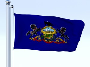 animated pennsylvania flag 3D Model