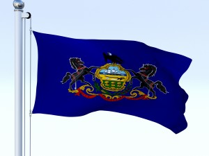 animated pennsylvania flag Modèle 3D