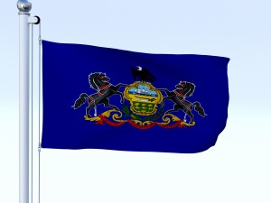 animated pennsylvania flag Modèle 3D