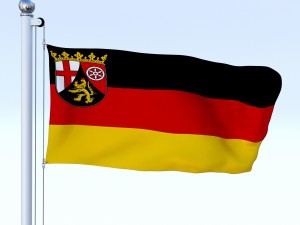 animated rhineland-palatinate german state flag 3D Model