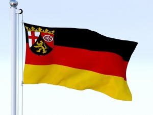 animated rhineland-palatinate german state flag 3D मॉडल