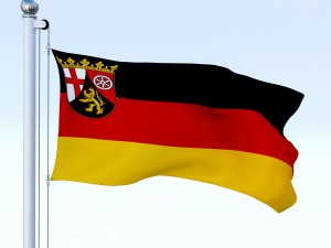 animated rhineland-palatinate german state flag 3D मॉडल