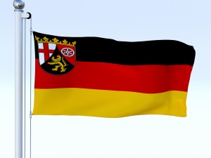 animated rhineland-palatinate german state flag 3D मॉडल