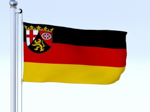 animated rhineland-palatinate german state flag 3D मॉडल
