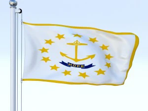 animierte Rhode-Island-Flagge 3D Modell