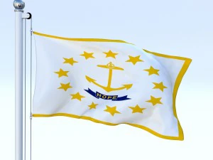 animated rhode island flag 3D Model