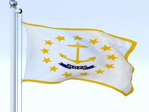 animated rhode island flag Modello 3D