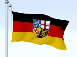 animated saarland german state flag 3D-Modell