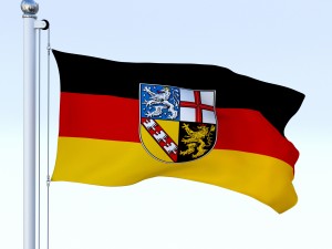 animated saarland german state flag 3D-Modell