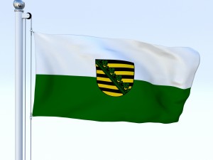 animated saxony german state flag 3D मॉडल