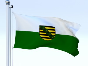 animated saxony german state flag 3D Model