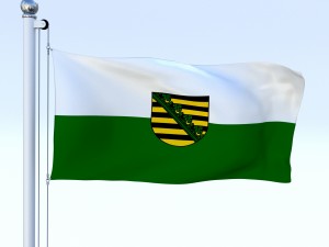 animated saxony german state flag 3D Model