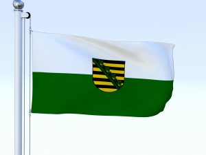 animated saxony german state flag 3D Model