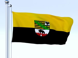 animated saxony-anhalt german state flag 3D Model
