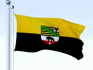 animated saxony-anhalt german state flag 3D Модель