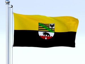 animated saxony-anhalt german state flag 3D Модель