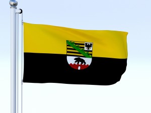 animated saxony-anhalt german state flag 3D Модель