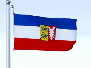 animated schleswig-holstein german state flag Modello 3D