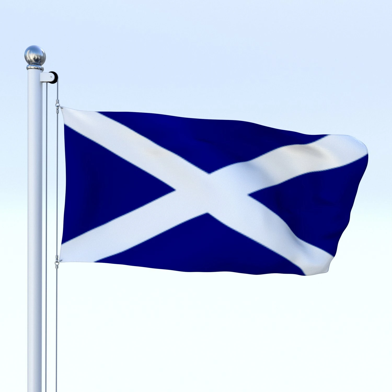 animated scotland flag 3D Model .c4d .max .obj .3ds .fbx .stl .blend