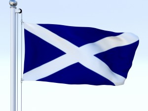 animated scotland flag 3D Model