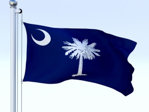 animated south carolina flag Modelo 3D