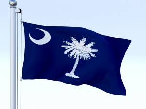 animated south carolina flag Modelo 3D