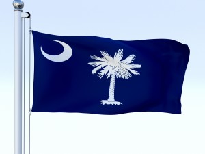 animated south carolina flag Modelo 3D